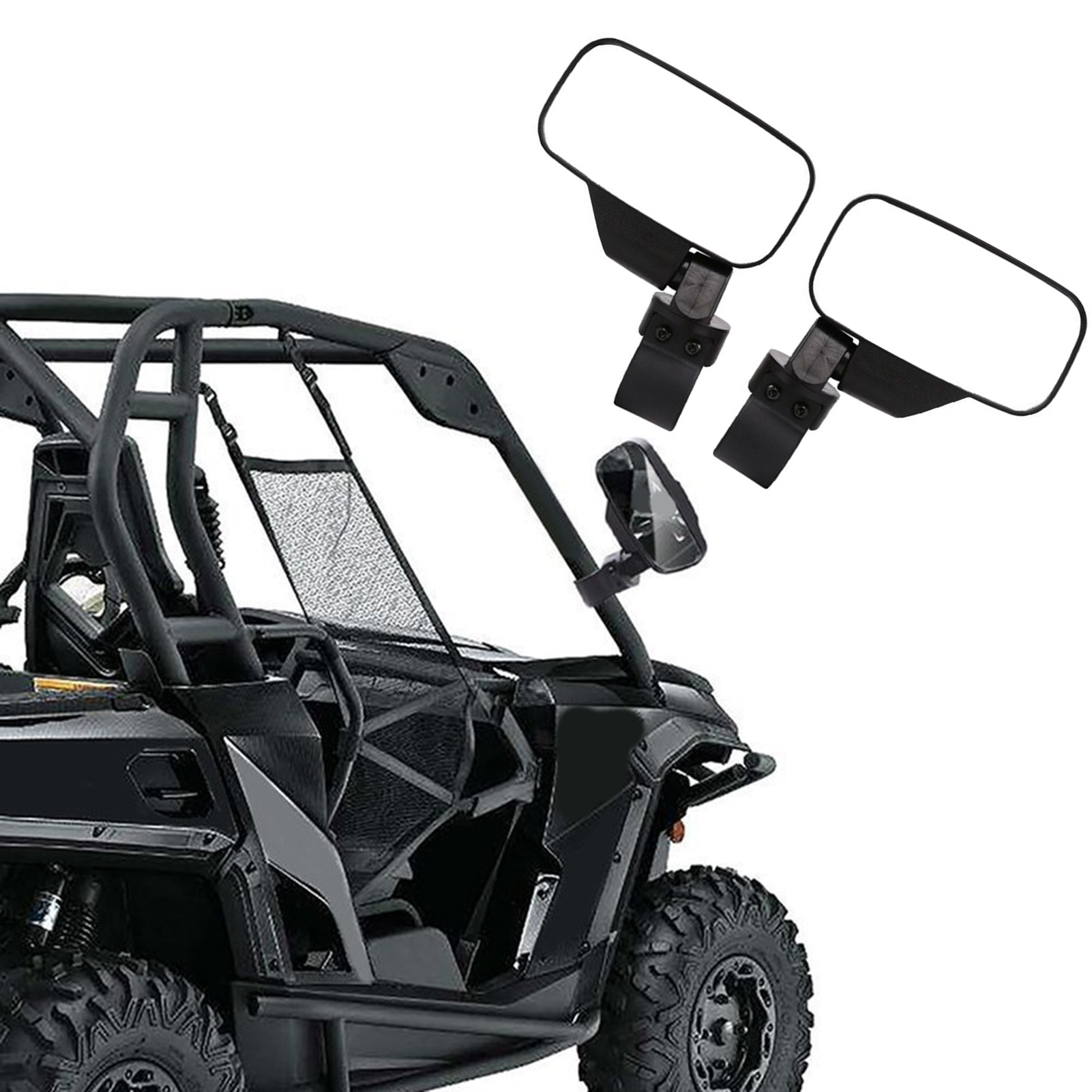 Farfi ATV/UTV Modified Rearview Side Mirror Adjustable ABS Mirror for Ranger RZR for Rhino